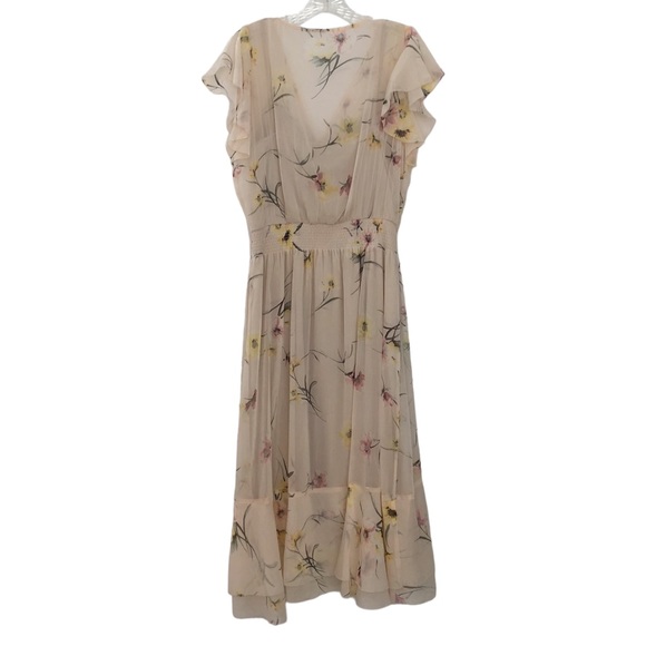 NWOT- White House Black Market - Floral high-low hemline Midi Dress - Picture 5 of 8